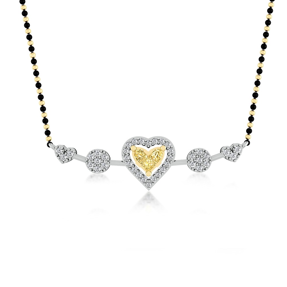 Small diamond mangalsutra shop pendant
