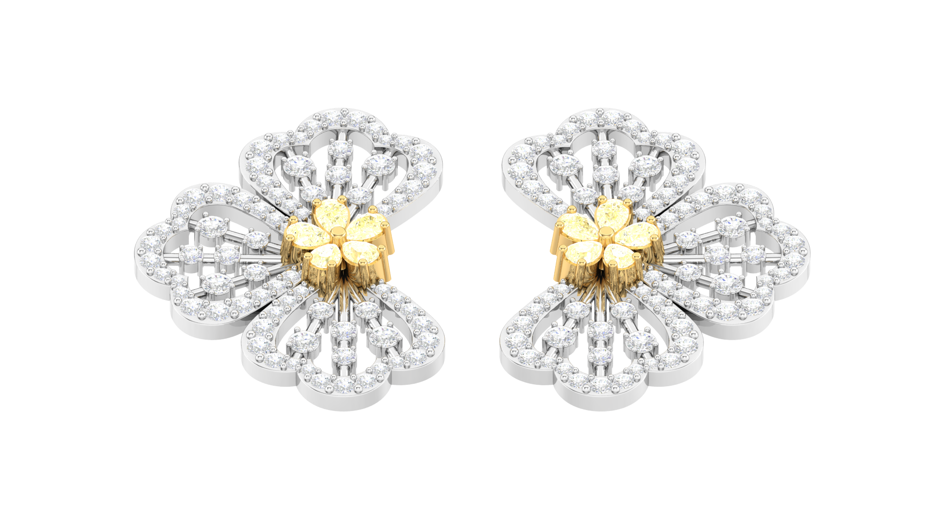 New Flower Diamond Earrings