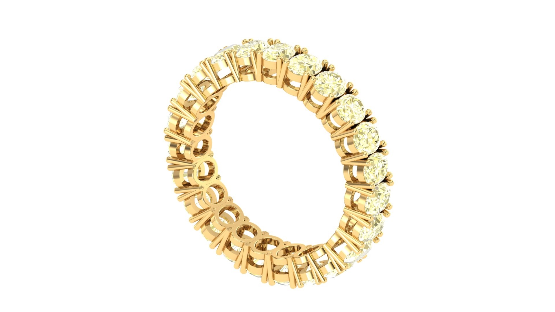 New Oval Yellow Diamond Ring