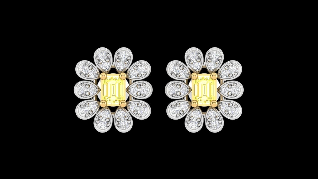 New Round Diamond Earrings