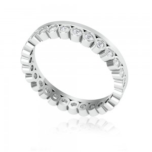 The Round White Diamond Stackable Ring