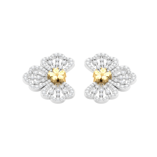 New Flower Diamond Earrings