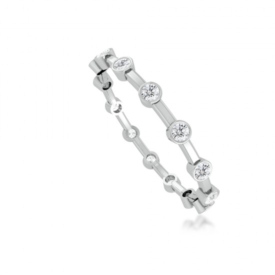 Gorgeous Stack-able Round Diamond Full Eternity Band for Women