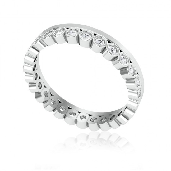 The Round White Diamond Stackable Ring