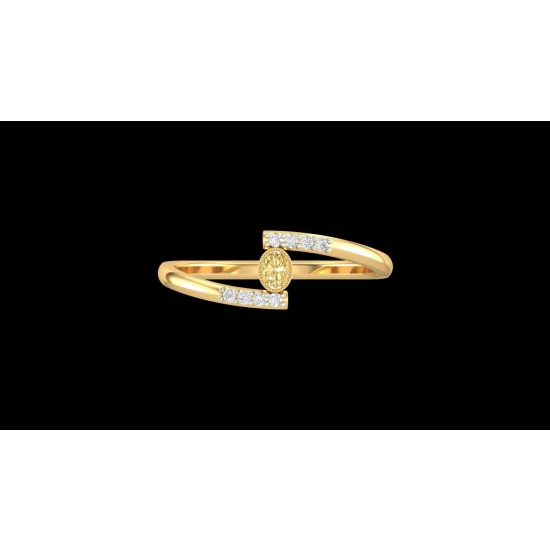 New Oval Yellow Diamond Ring